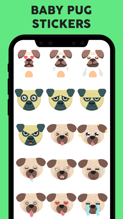 Baby Pug Stickers Screenshot