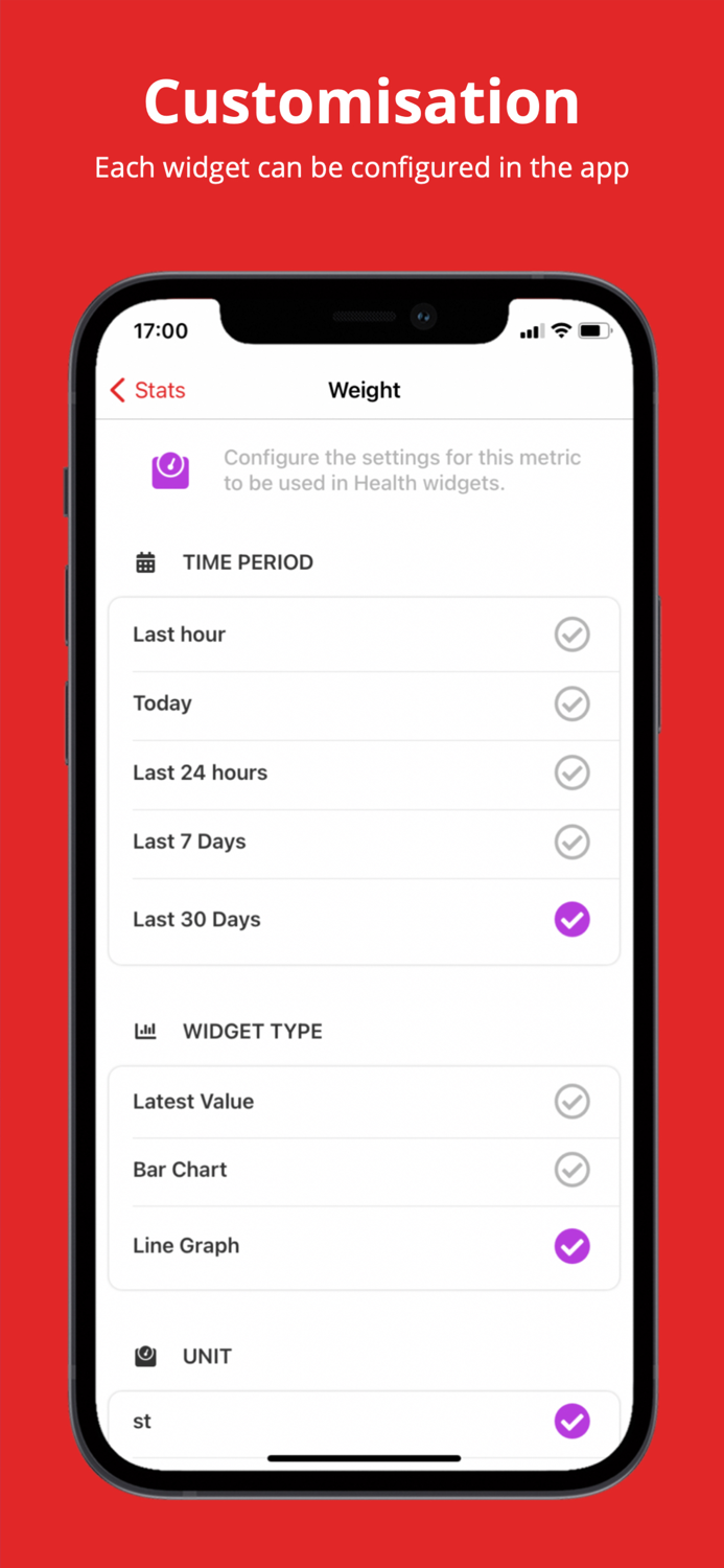 Stats - Health Fitness Widget