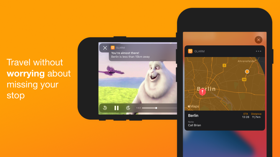 #5. Glarm: Location-based alarms (iOS) Podle: Adam Wienconek