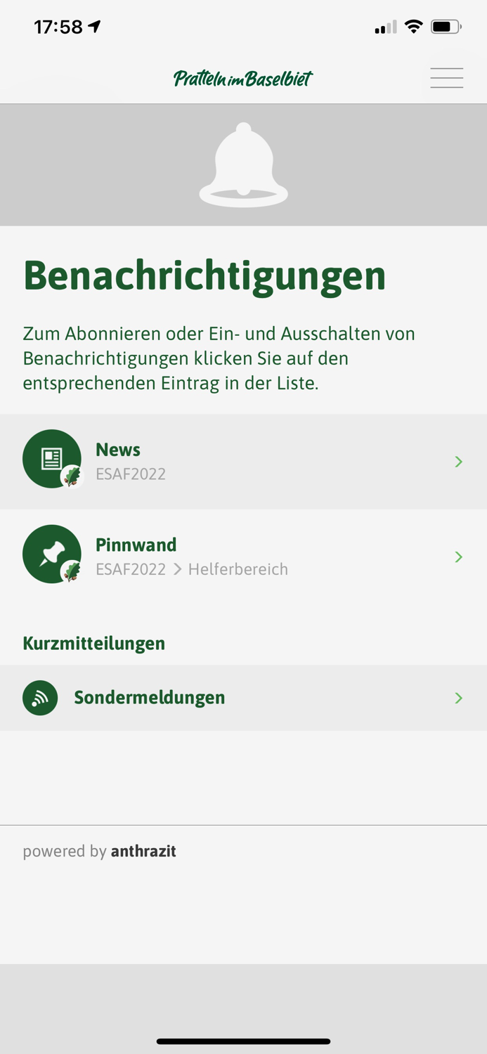 Helfer App ESAF 2022