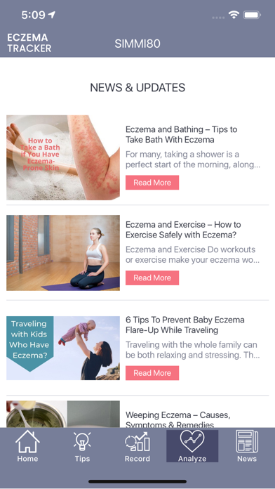 Eczema Tracker Screenshot