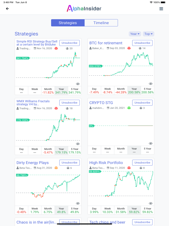 AlphaInsider iPad screenshot 6 - Finance app