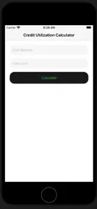 Credit Utilization Calculator screenshot #1 for iPhone