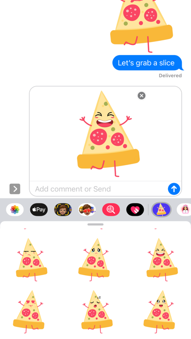 Pizza Slice Foodie Stickers Screenshot