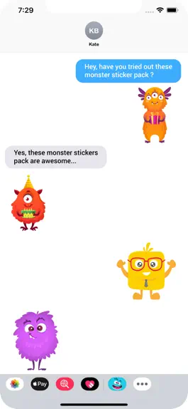 Game screenshot The Monster Stickers Pack hack