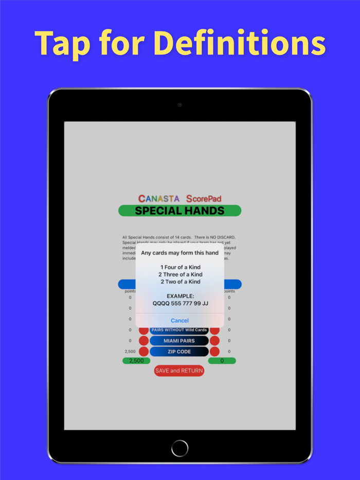 Canasta ScorePad