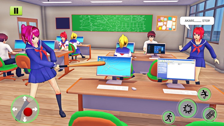 Anime School Girl Life Sim 3D screenshot-7