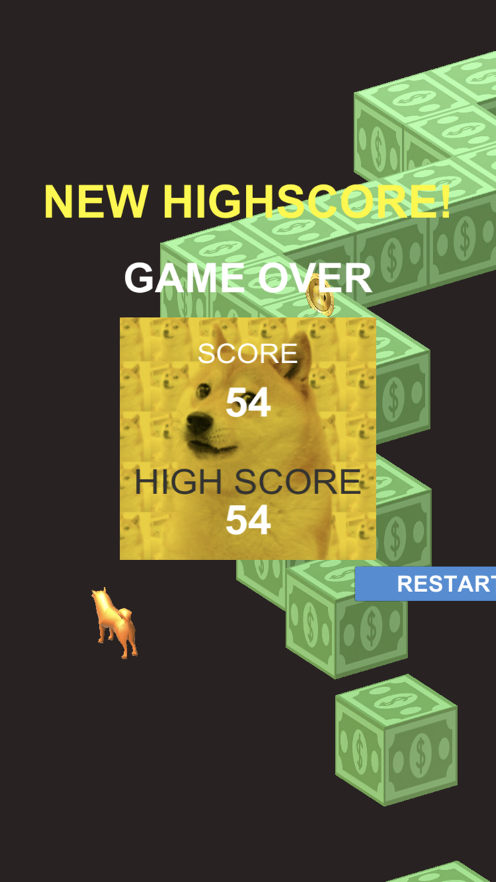 Doge Hero - zigzag dog game