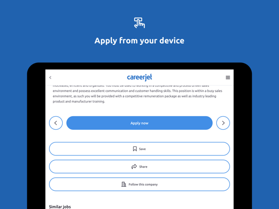 Careerjet Job Search iPad screenshot 4 - Business app