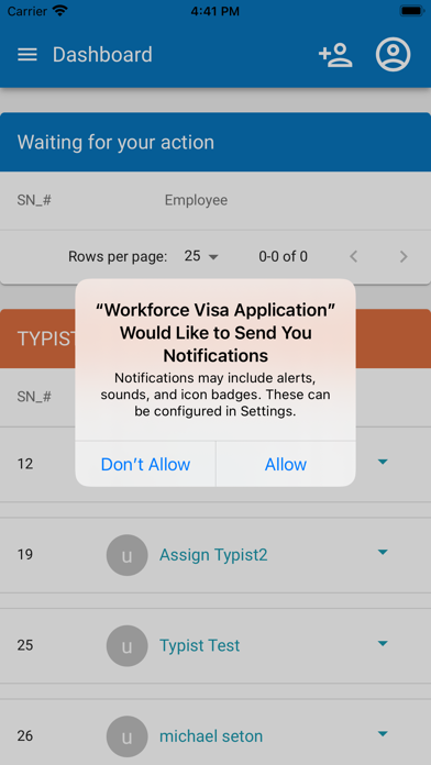 Workforce Visa Tracker Screenshot