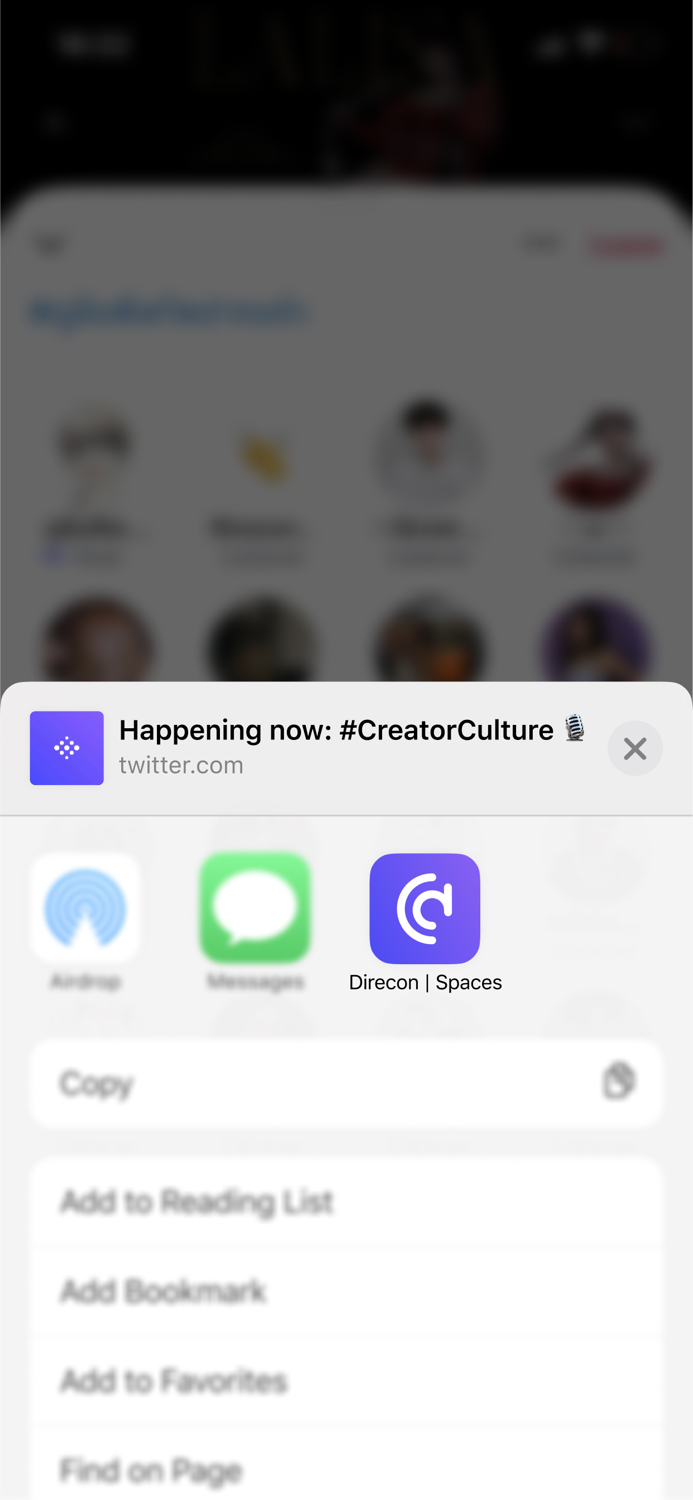 Direcon for Twitter Spaces
