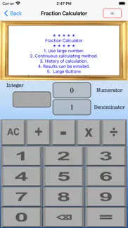 fraction ez calculator iphone screenshot 2