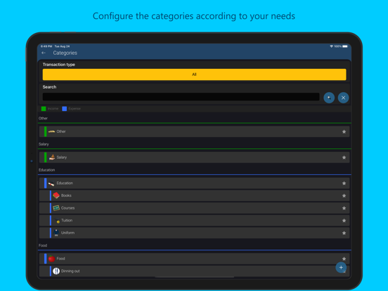 Saru - Expenses and Money iPad screenshot 8 - Finance app