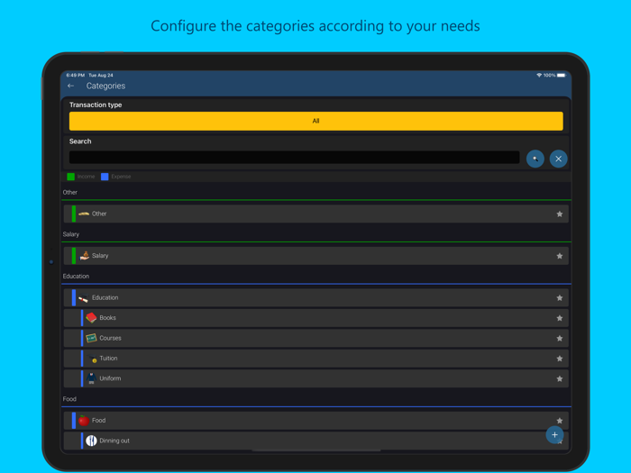 Saru - Expenses and Money