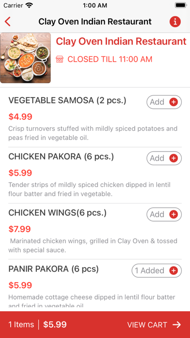 Clay Oven - Indian Restaurant Screenshot