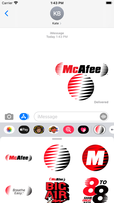 McAfee Stickers Screenshot