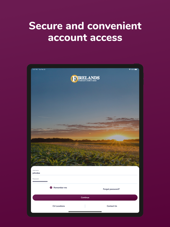 Firelands FCU iPad screenshot 5 - Finance app