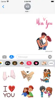 couple kiss stickers iphone screenshot 1