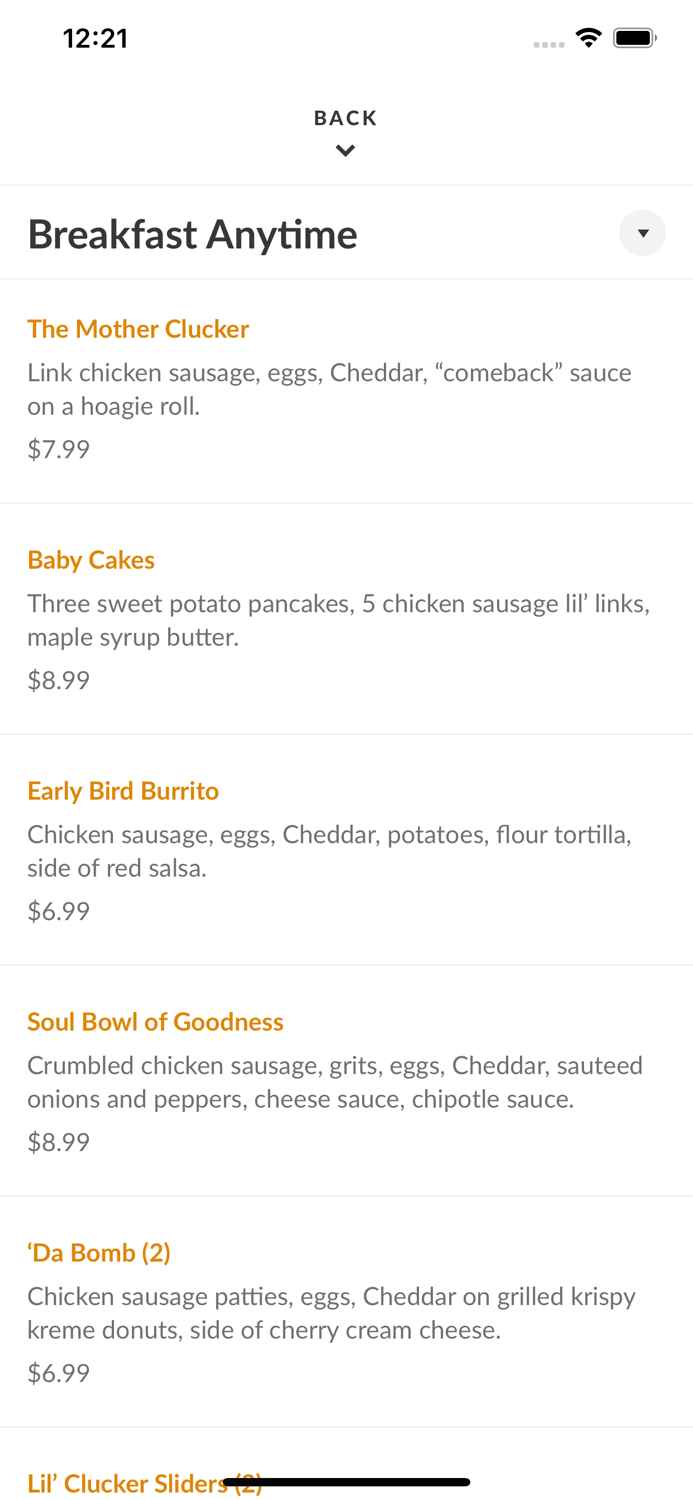 Delias Chicken Sausage Stand