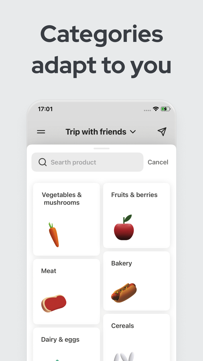 Go Shopping — grocery list buy