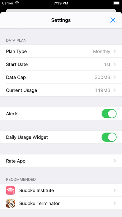 Data Widget - 3g/4g/5g data Screenshot