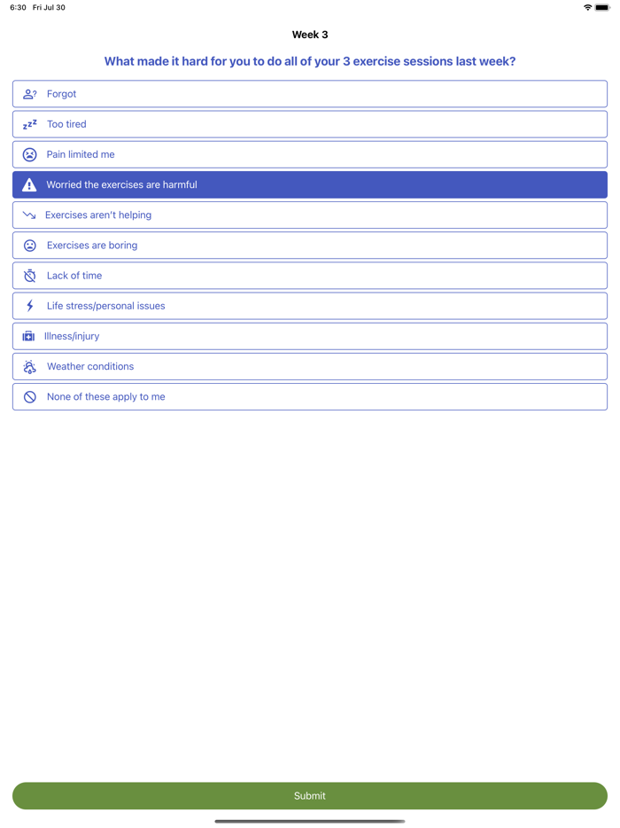 My Exercise Messages