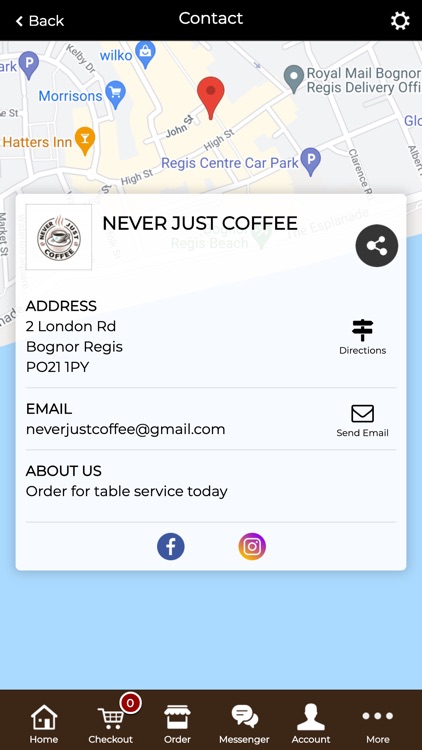 Never Just Coffee App