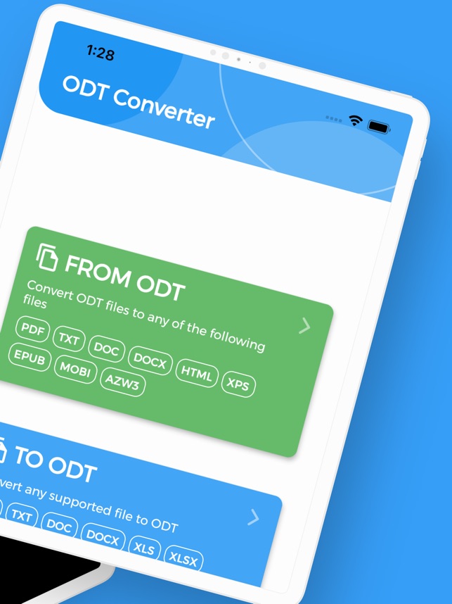 Convertisseur ODT, ODT en WORD dans l'App Store