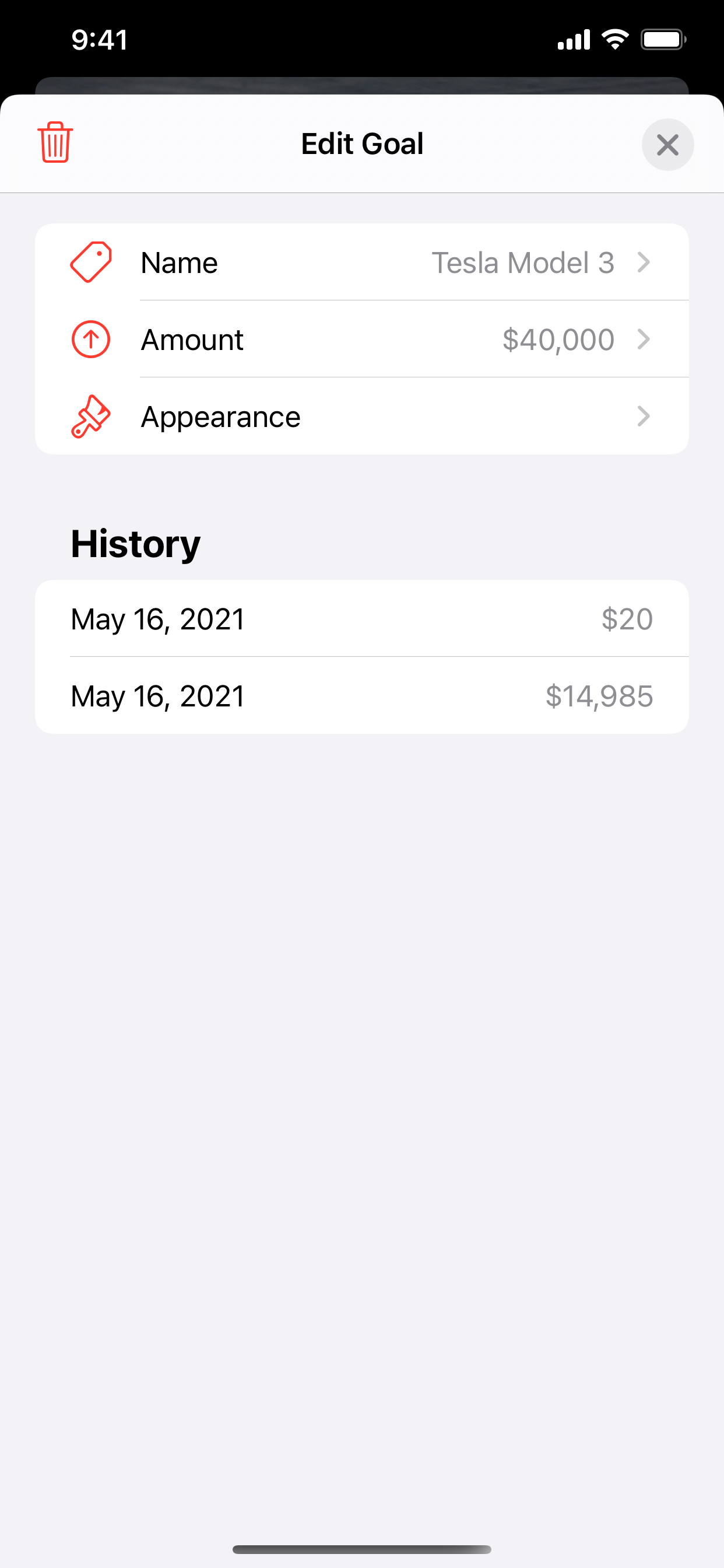 Goals - Save Money