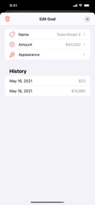 Goals - Save Money screenshot #2 for iPhone