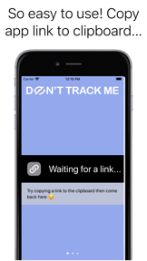 Don't track me screenshot