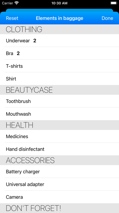 myBaggage Screenshot