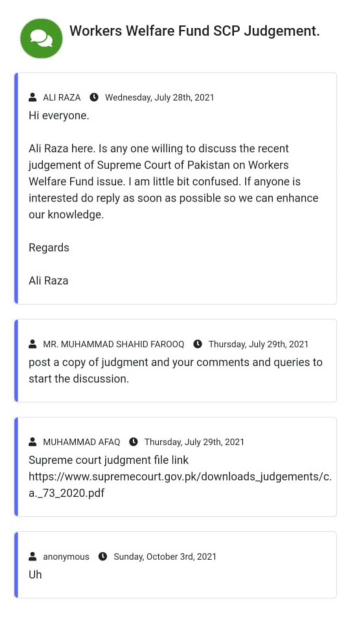 ICAP Discussion forums