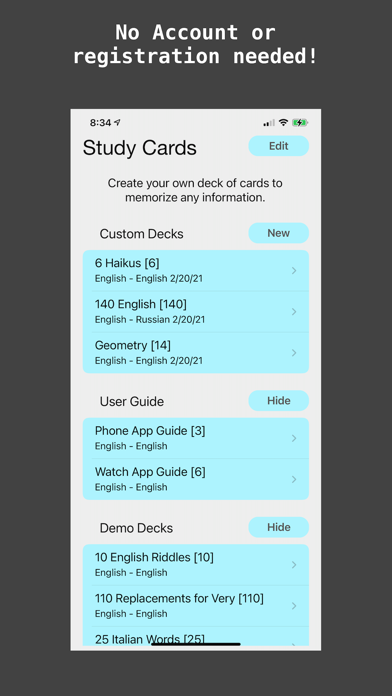 Screenshot #2 pour Study Cards Talking Flashcards