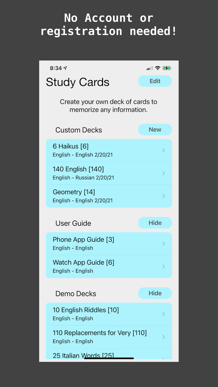 Study Cards Talking Flashcards