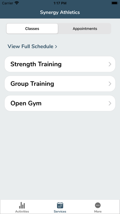 Synergy Athletics Screenshot
