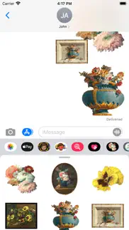 vintage floral art stickers iphone screenshot 4
