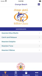 orange beach billfish iphone screenshot 1