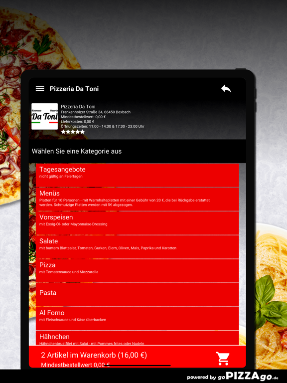 Pizzeria Da Toni Bexbach screenshot 7