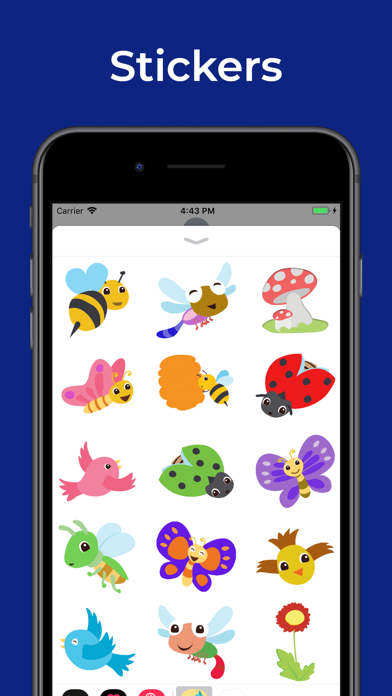 Screenshot #1 pour Animals birds stickers & emoji