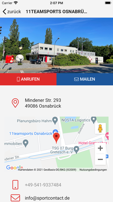 11Teamsports Osnabrück Screenshot