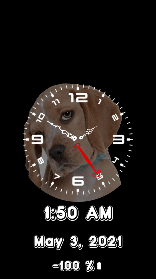 #2. Analog Clock-OLEDX Large Clock (iOS) Av: Muhammad Yasin Javed