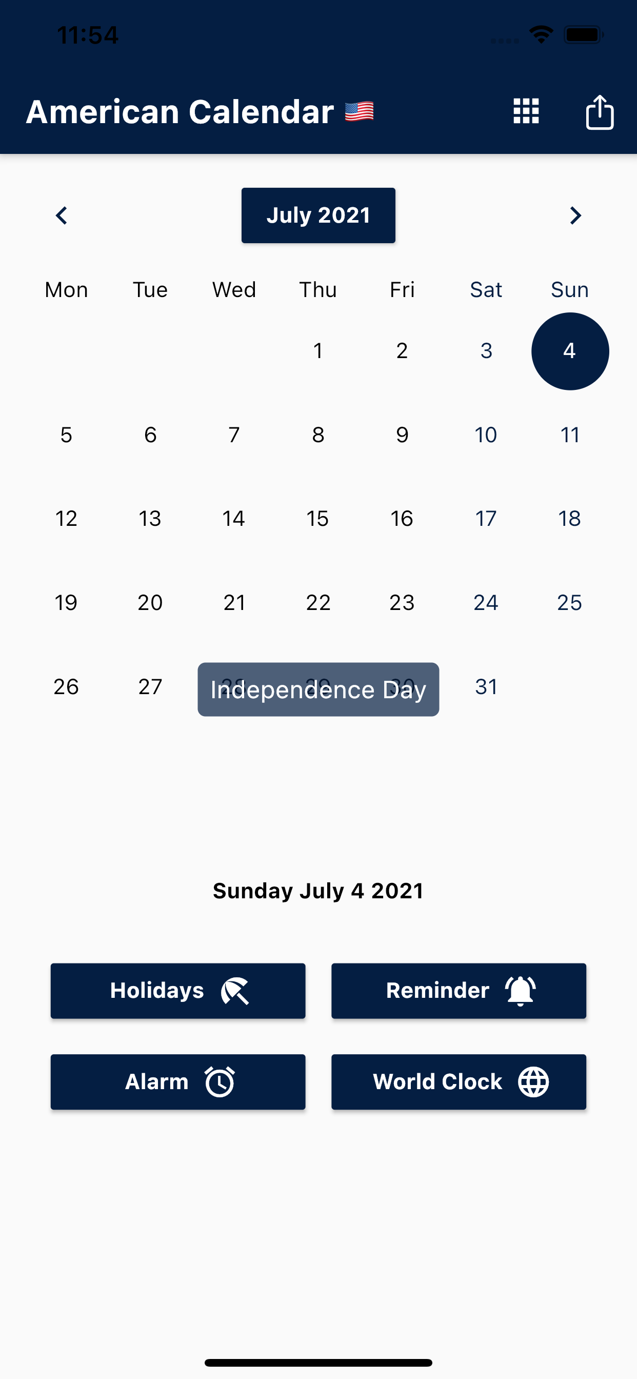 United States Calendar 2024