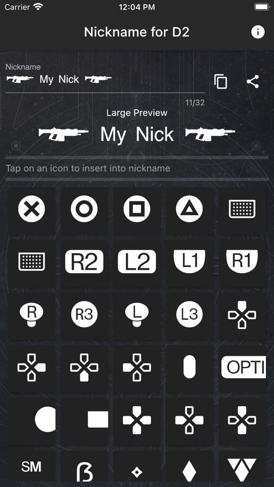 Nickname for D2 - 1.1.0 - (iOS)