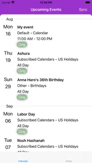 calendar genie iphone screenshot 2