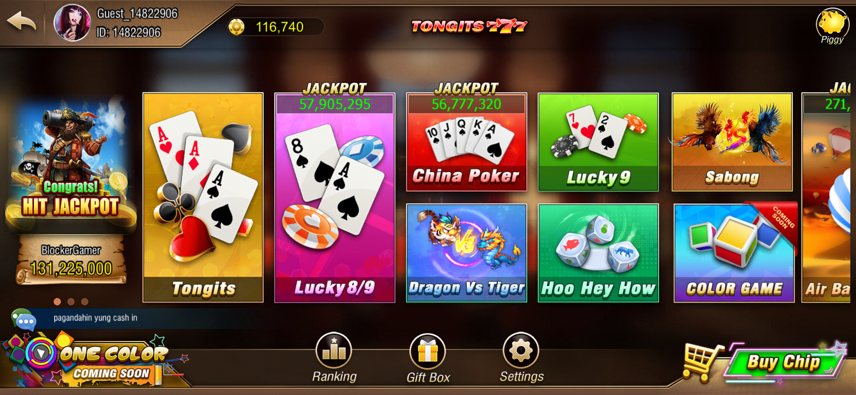 Tongits777 Lucky 9 Pusoy Game