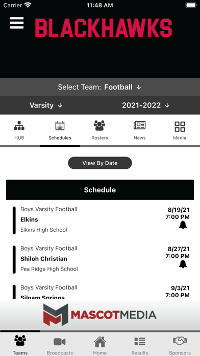 Pea Ridge Blackhawks Athletics Screenshot