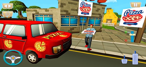 Police Pizza Taxi Car Drivingのおすすめ画像1