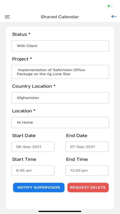 Safelink App Screenshot
