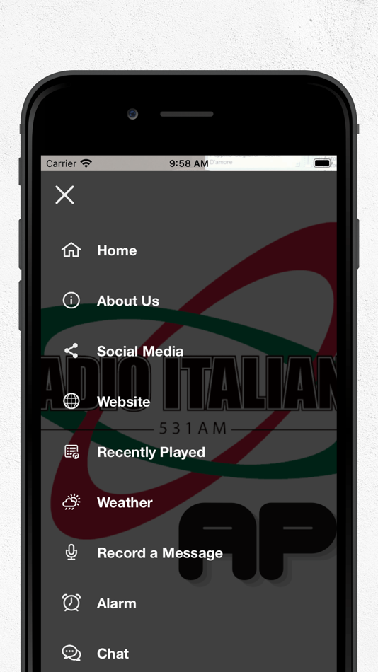 #3. Radio Italiana 531 app (iOS) De: RADIO ITALIANA INC